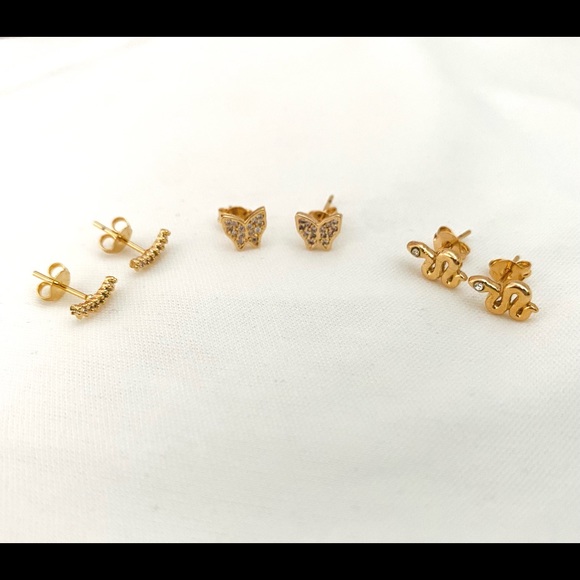 Tiny Stud Earrings - Picture 8 of 12